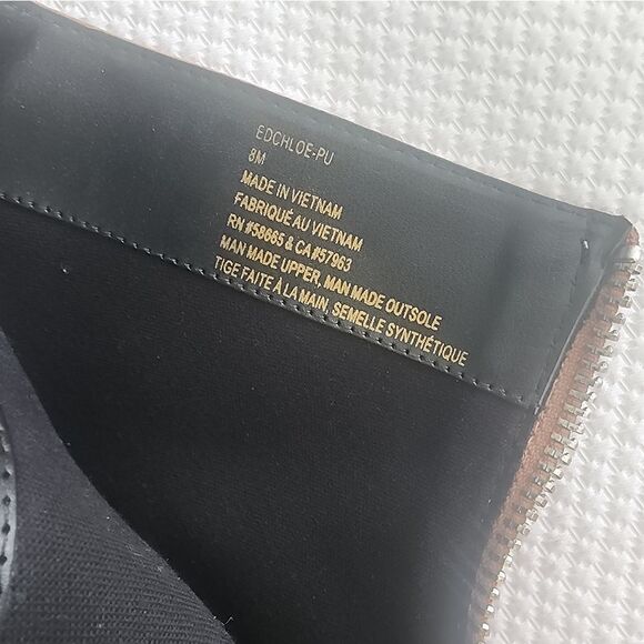 Open Edit Chloe Boots Vegan Patent Leather Chunky Square toe Nordstrom - Picture 11 of 14